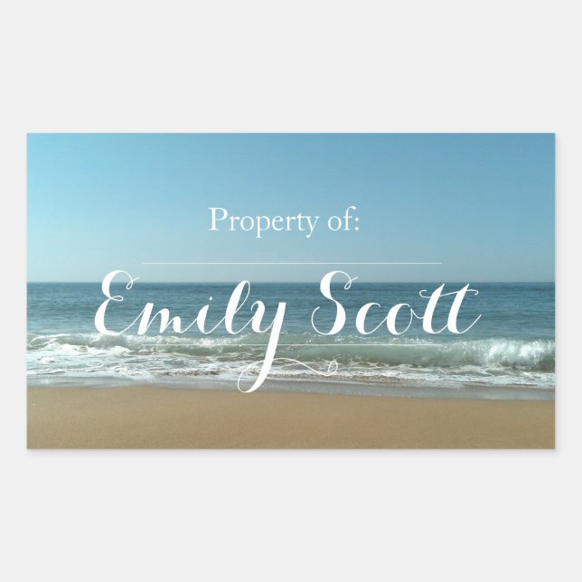 Beachstrasse Rechteckiger Aufkleber (Vorderseite)