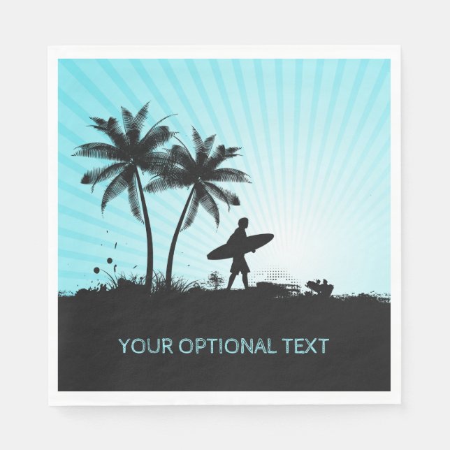 Beachsurfer-Papierservietten Serviette (Vorderseite)