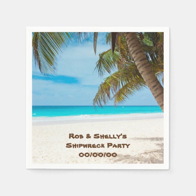 Beachszene 1 serviette (Vorderseite)