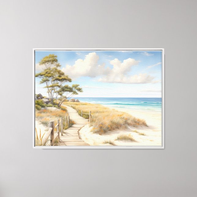 Beachszene Leinwand Wall Art (Vorderseite)