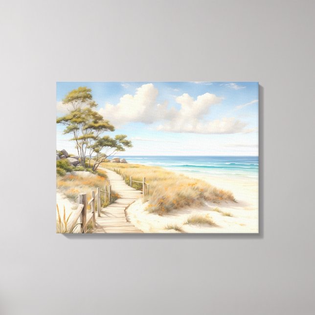 Beachszene Leinwand Wall Art (Vorderseite)