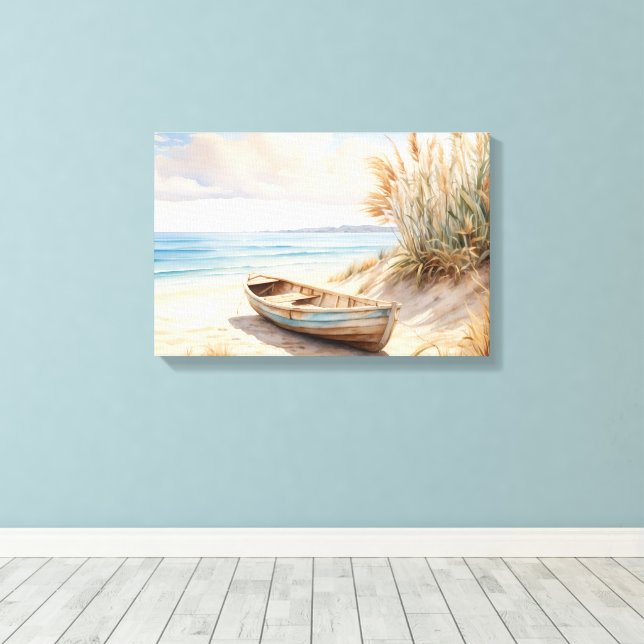 Beachszene Leinwand Wall Art (Insitu (Holzboden))