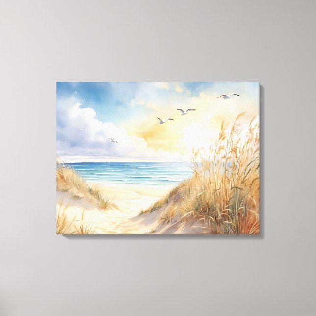 Beachszene Leinwand Wall Art (Vorderseite)