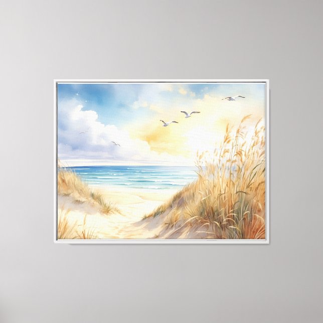 Beachszene Leinwand Wall Art (Vorderseite)