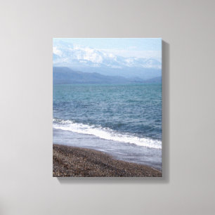 Beachszene umhüllte Canvas Leinwanddruck
