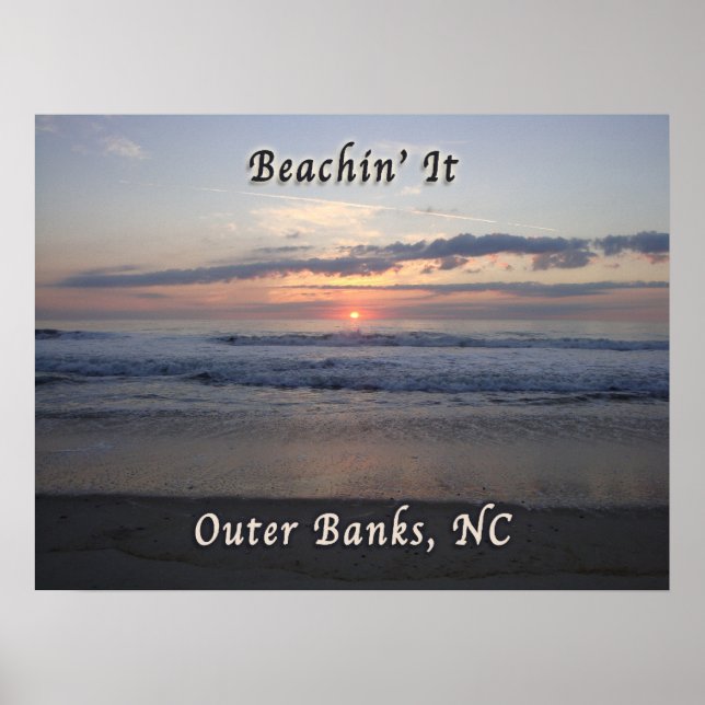 Beachte es Außenbanks North Carolina Poster (Vorne)