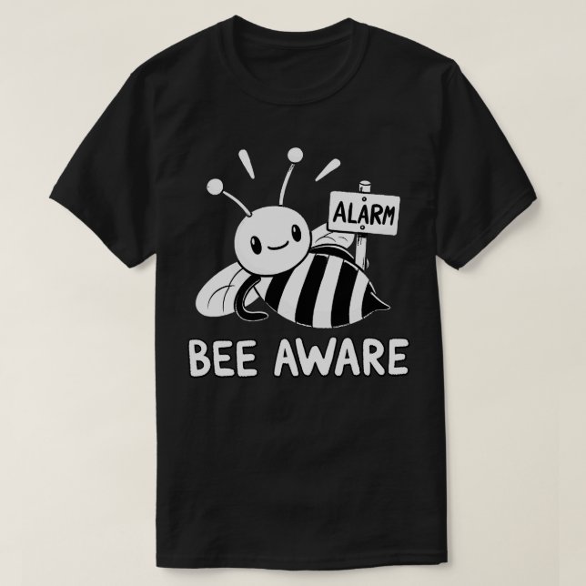 Beachten Sie das Bee with Alarm-Zeichen T-Shirt (Design vorne)