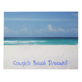 Beachten Sie das Pad Cowgirls Beach Dreemin!! Notizblock
