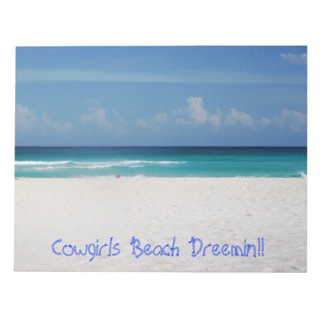 Beachten Sie das Pad Cowgirls Beach Dreemin!! Notizblock (Vorderseite)
