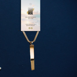 Beachthanging Display Preis-Tag mit QR und Logo Visitenkarten