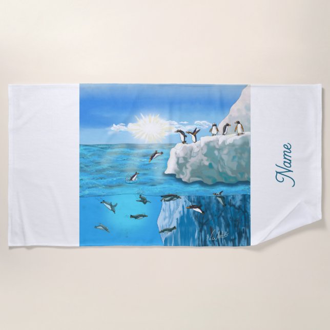 Beachtowel Pinguin GB Strandtuch (Vorderseite)