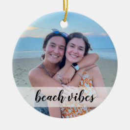 Beachvibes Custom Foto Ornament - Weihnachtsgesche