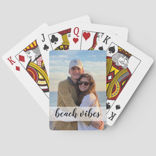 Beachvibes Foto-Nachtgeschenk Spielkarten (Rückseite)