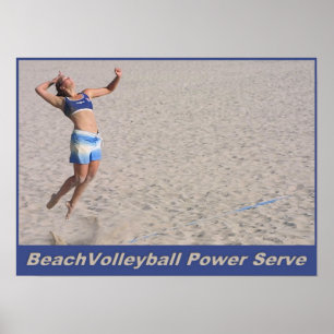 BeachVolleyball Power Serve Poster