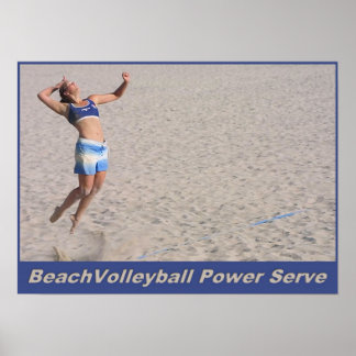 BeachVolleyball Power Serve Poster