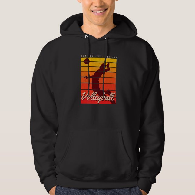 Beachvolleyball-Trainer Bump Set Spike Repea Hoodie (Vorderseite)