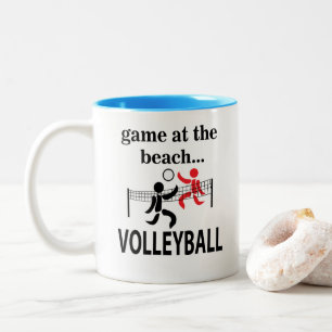 Beachvolleyball zweifarbige tasse