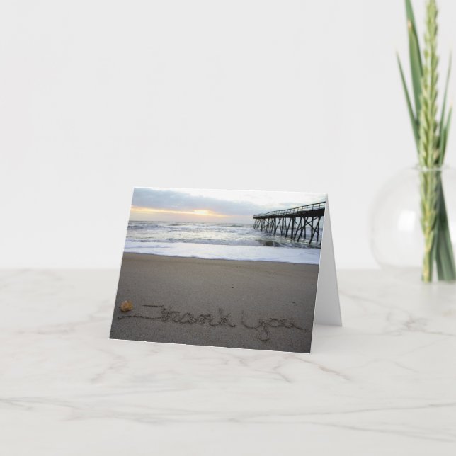 Beachwrites danken Ihnen Dankeskarte (Vorderseite)
