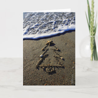 Beachwrites Weihnachtsbaum Feiertagskarte