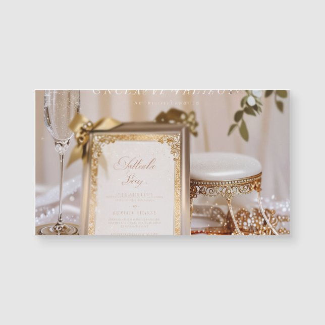 Beachy Boho Hochzeitseinladung Magnetkarte (Vorderseite)