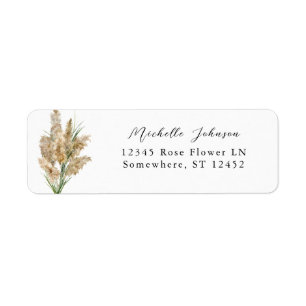 Beachy Boho Pampas Grass Rücksendeadresse