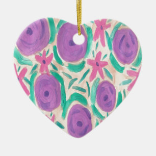 Beachy Boho Print Keramikornament