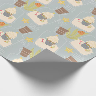 Beachy Christmas Sand Pail Geschenkpapier