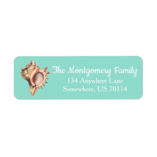Beachy Conch Muschel & Sea Glass Green Name
