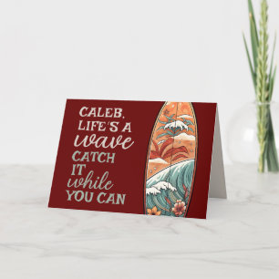 Beachy Hawaiian Surf Abschluss Karte