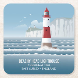 Beachy Head Lighthouse Rechteckiger Pappuntersetzer