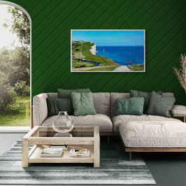 Beachy Head Lighthouse, Seven Sisters, England Leinwanddruck