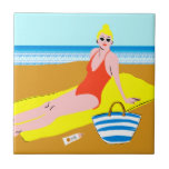 Beachy Keen - Gelb Fliese<br><div class="desc">Strand Keen II von Blanckslate. Hier erwartet Sie ein sonniger Strandgast.| 140790D</div>