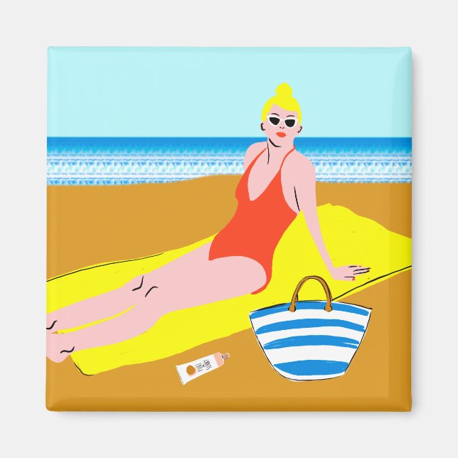 Beachy Keen - Gelb Magnet (Vorne)