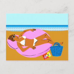 Beachy Keen - Pink Postkarte