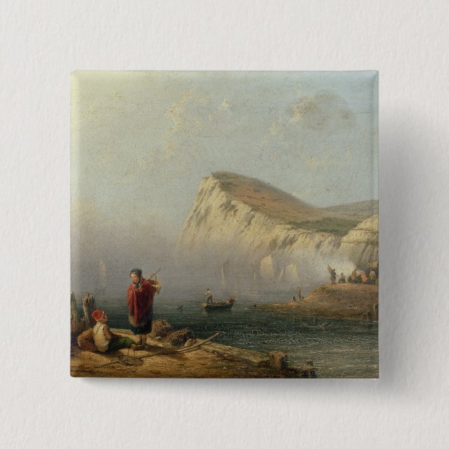 Beachy Kopf, 1850 (Öl auf Leinwand) Button (Vorderseite)