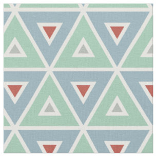 Beachy Nautical Circles in Red, Aqua, Grau Stoff