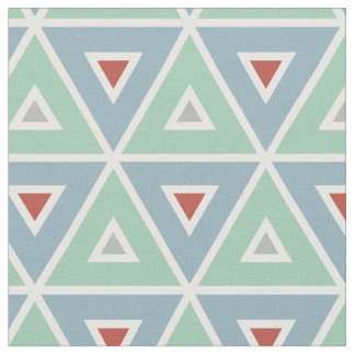 Beachy Nautical Circles in Red, Aqua, Grau Stoff