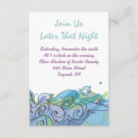 Beachy Ocean Bar Bat Mitzvah Einladungskarte Antwo