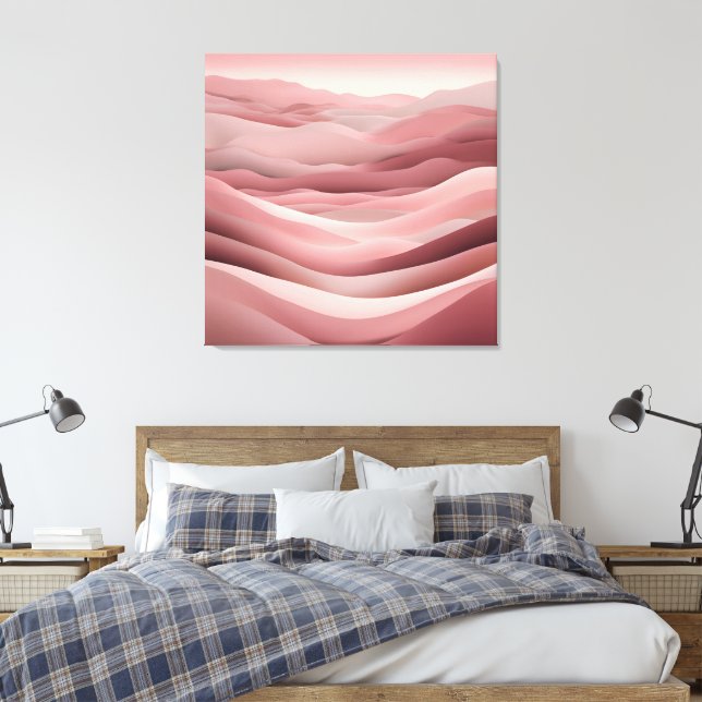 Beachy Pink AI art  Leinwanddruck (Insitu (Schlafzimmer))