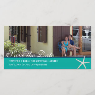 Beachy Save the Date Fotokarte