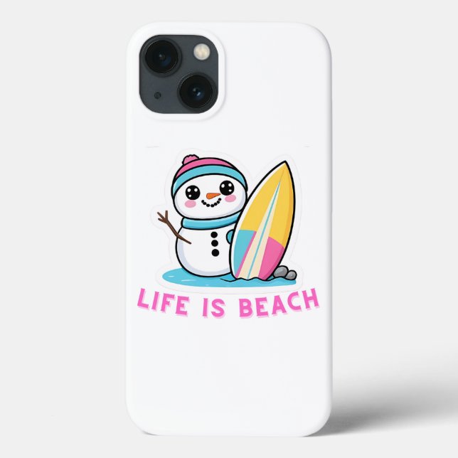 Beachy Snowman Vibes Case-Mate iPhone Hülle (Rückseite)
