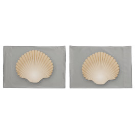 Beachy Tan Scalloped Seashell Kissenbezug