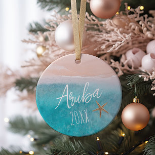 Beachy Travel Foto Ornament