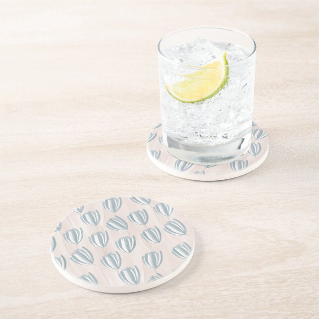 Beachy Tulips Floral Getränkeuntersetzer (Seite)