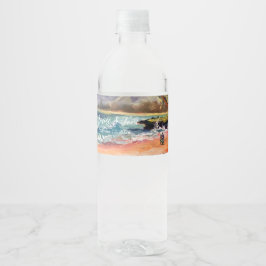 Beachy Wedding Water Bottle Gift Wasserflaschenetikett