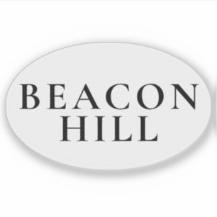 Beacon Hill Boston Preppy Oval Aufkleber