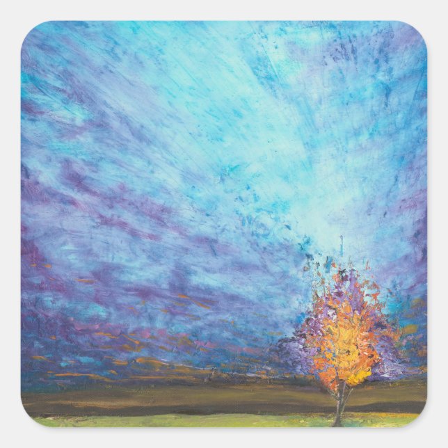 Beacon Quadratischer Aufkleber (Vorderseite)