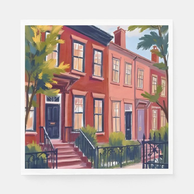 Beacon Street Boston Massachusetts Serviette (Vorderseite)