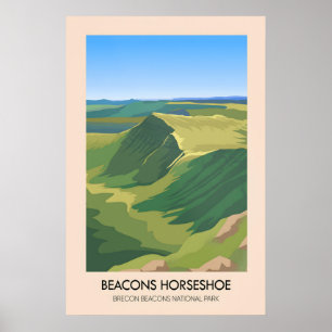 Beacons Hufeisen Brecon-Beacons-Nationalpark Poster
