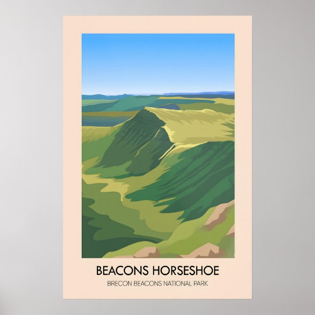 Beacons Hufeisen Brecon-Beacons-Nationalpark Poster (Vorne)
